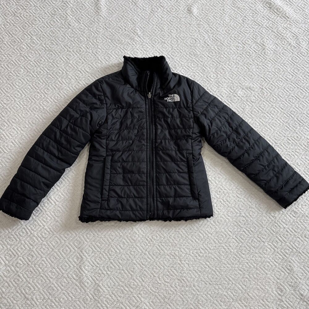 North Face black toddler Mossbud size  reversible Sz 6 puffer fleece  reversible